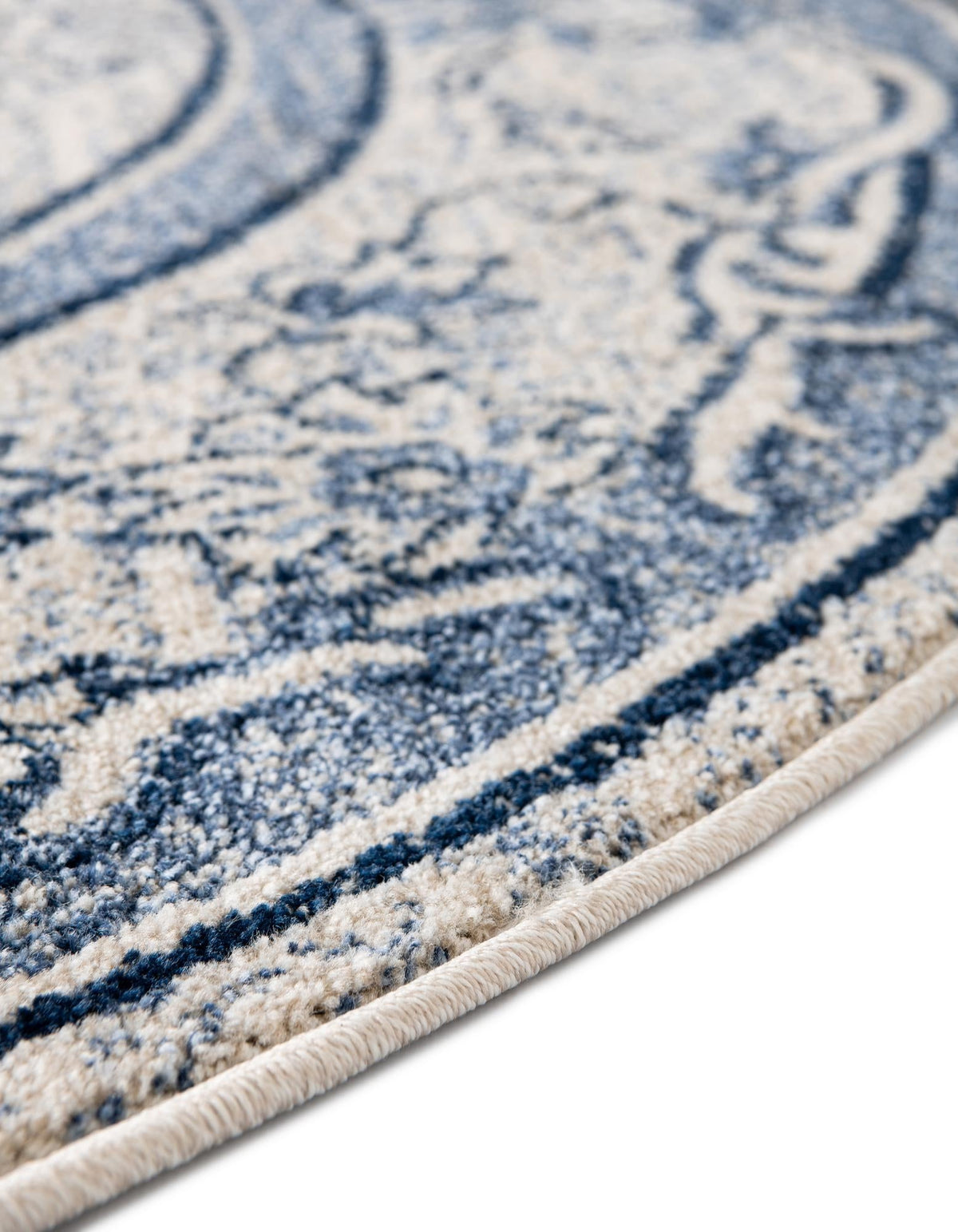Horizon Collection Area Rug -  Meridian Round Ivory Blue  lifestyle 65