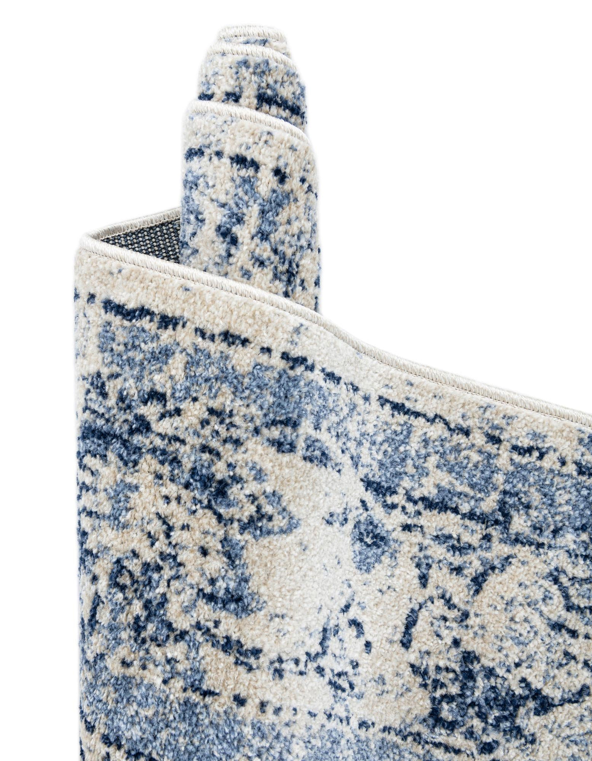 Horizon Collection Area Rug -  Meridian Round Ivory Blue  lifestyle 81