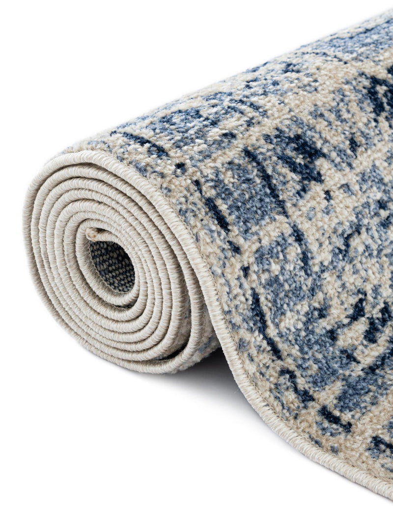 Horizon Collection Area Rug -  Meridian Round Ivory Blue  lifestyle 85