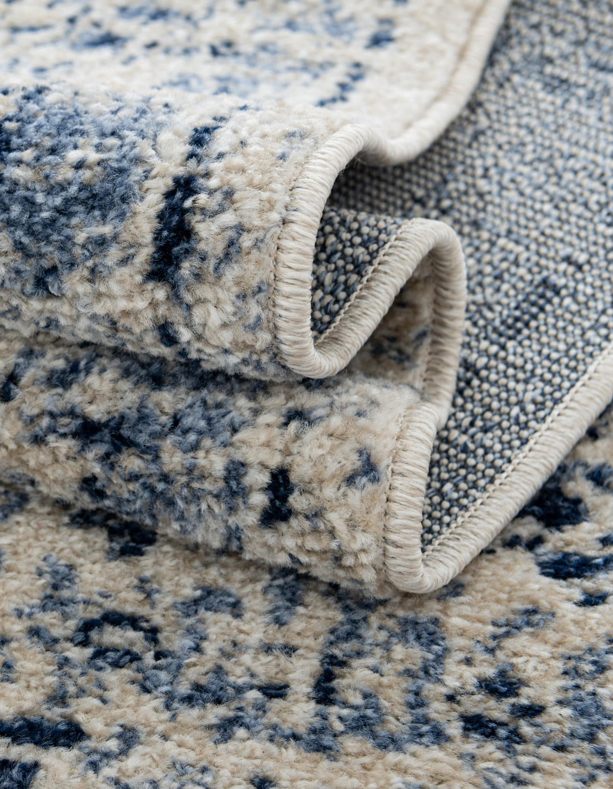 Horizon Collection Area Rug -  Meridian Round Ivory Blue  lifestyle 89