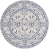 Horizon Collection Area Rug -  Meridian Round Ivory Blue  lifestyle 34