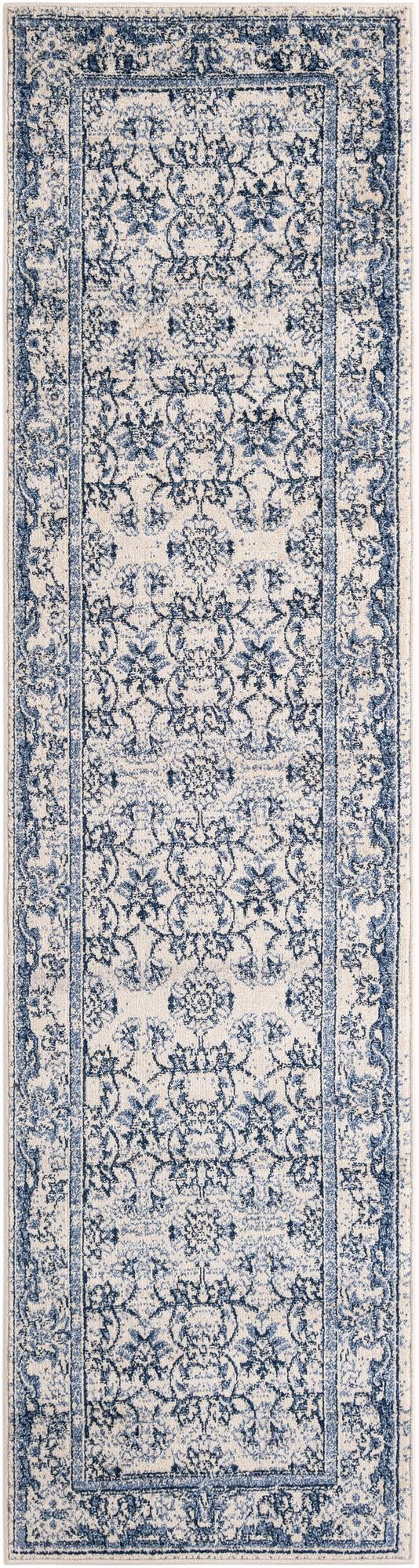 Horizon Collection Area Rug -  Meridian Runner Ivory Blue  lifestyle 30