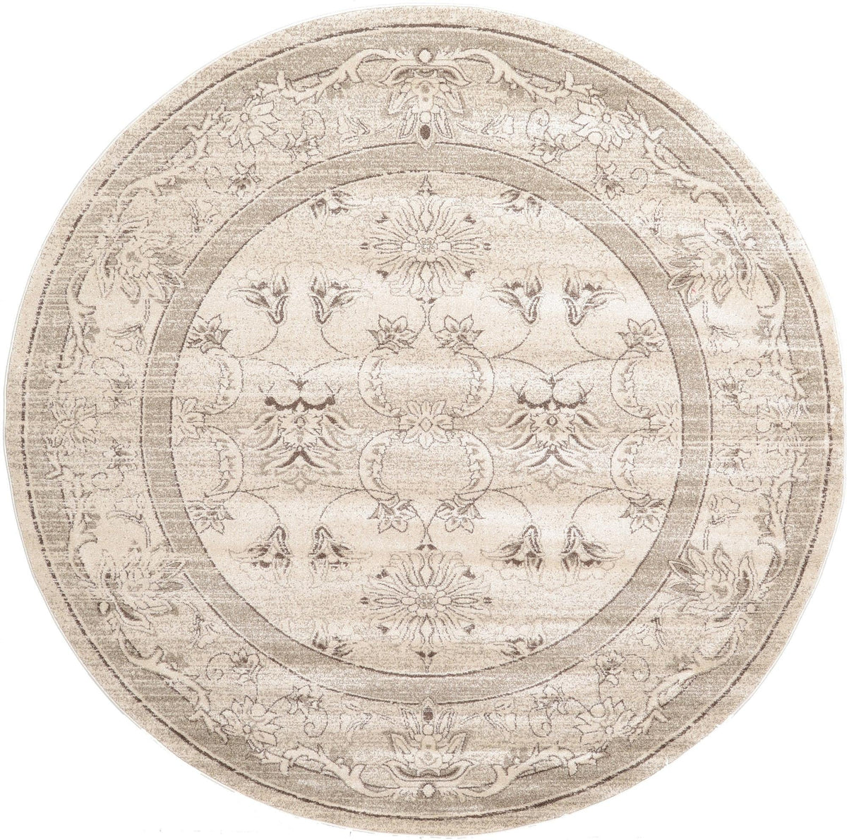 Horizon Collection Area Rug -  Meridian Round Ivory  lifestyle 32