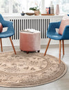 Horizon Collection Area Rug -  Meridian Round Ivory  lifestyle 58