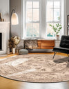 Horizon Collection Area Rug -  Meridian Round Ivory  lifestyle 78