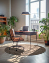 Horizon Collection Area Rug -  Meridian Round Ivory  lifestyle 83