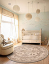 Horizon Collection Area Rug -  Meridian Round Ivory  lifestyle 88