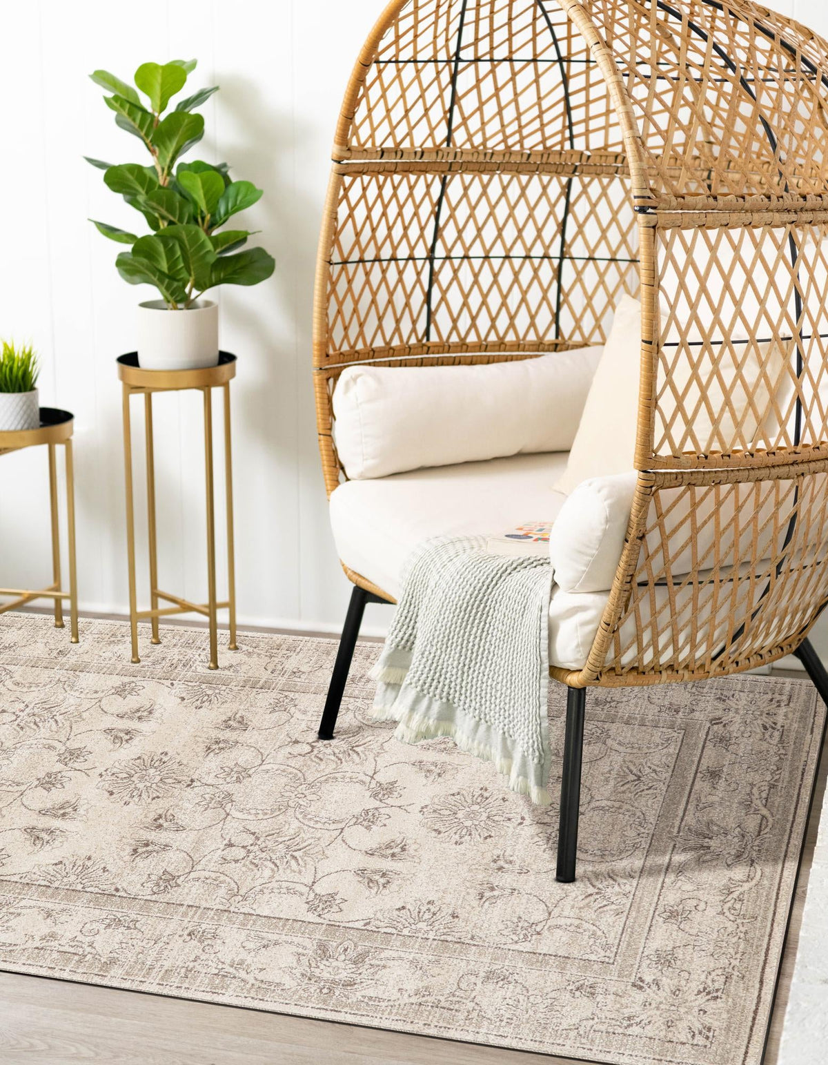 Horizon Collection Area Rug -  Meridian Rectangular Ivory  lifestyle 57