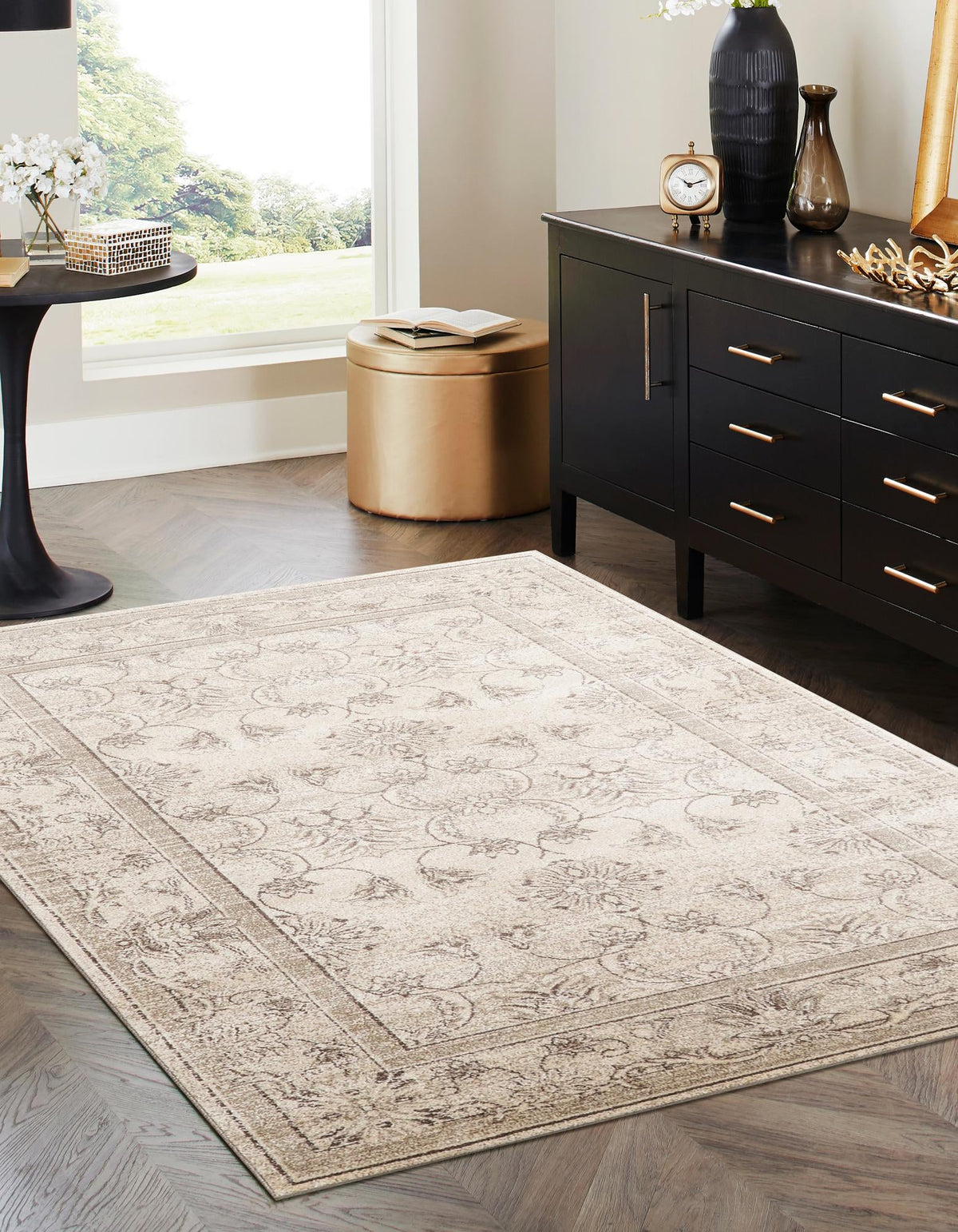 Horizon Collection Area Rug -  Meridian Rectangular Ivory  lifestyle 82