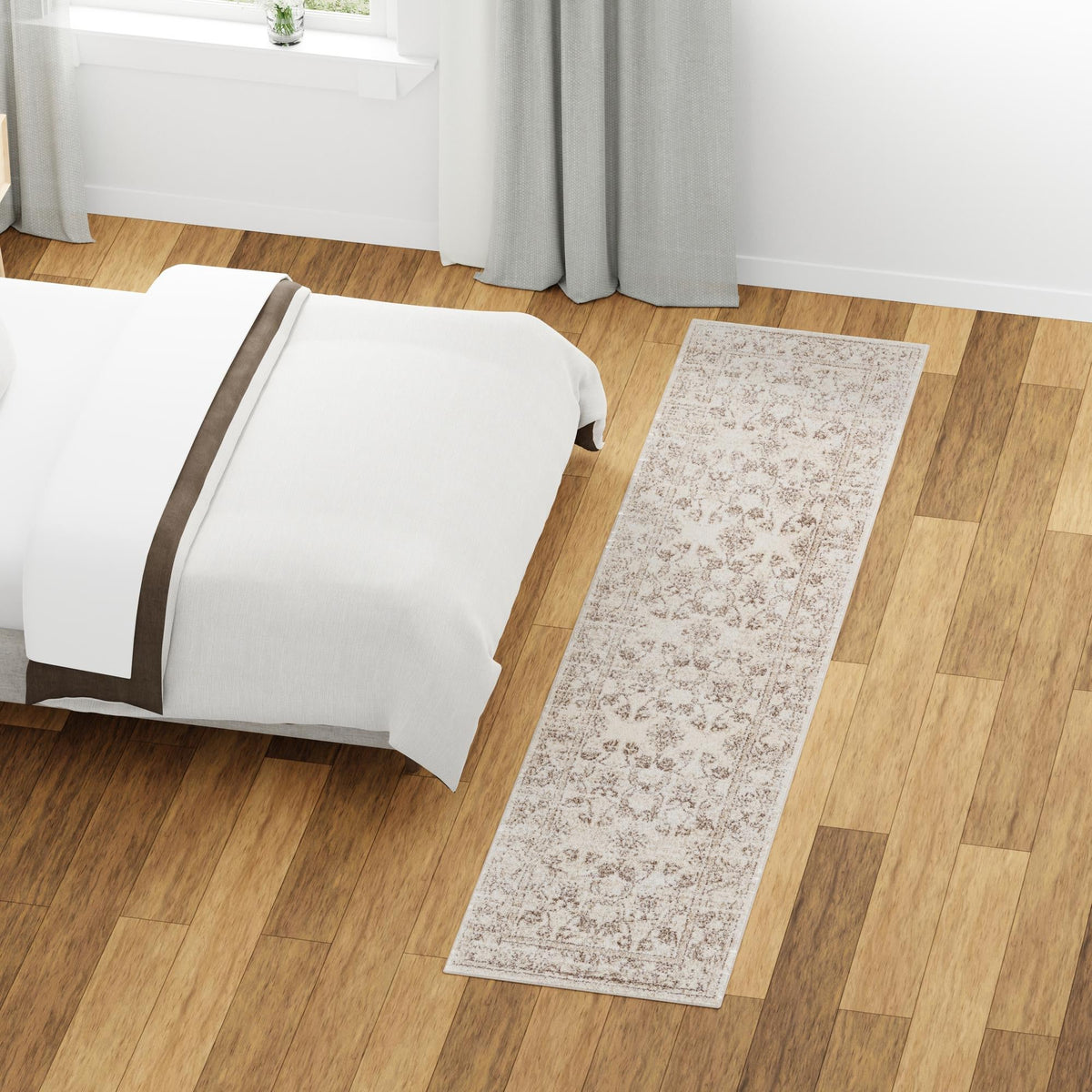 Horizon Collection Area Rug -  Meridian Runner Ivory  lifestyle 108