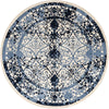 Horizon Collection Area Rug -  Sierra Round Ivory and Blue  lifestyle 45