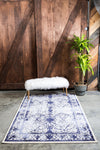 Horizon Collection Area Rug -  Sierra Rectangle Ivory and Blue  lifestyle 11