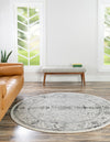 Horizon Collection Area Rug -  Sierra Round Ivory and Gray  lifestyle 43