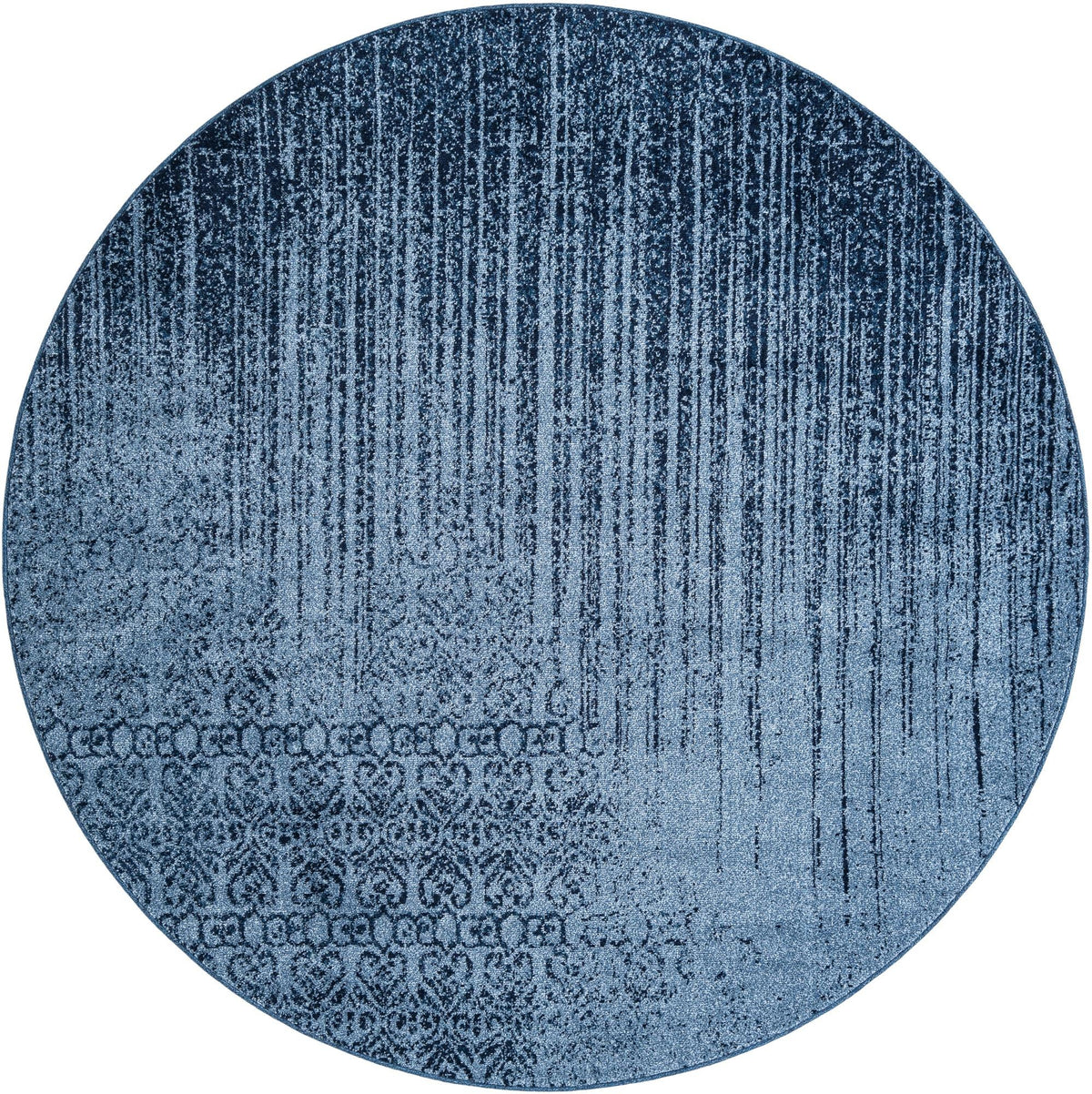 Studio Haven Collection Area Rug -  Workspace Round Blue  lifestyle 46