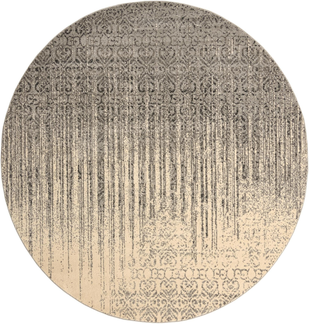 Studio Haven Collection Area Rug -  Workspace Round Gray  lifestyle 39