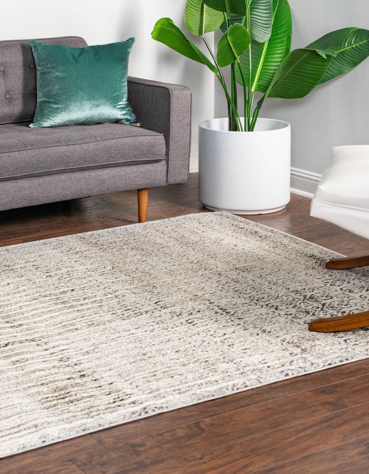 Studio Haven Collection Area Rug -  Workspace Rectangle Gray  lifestyle 5