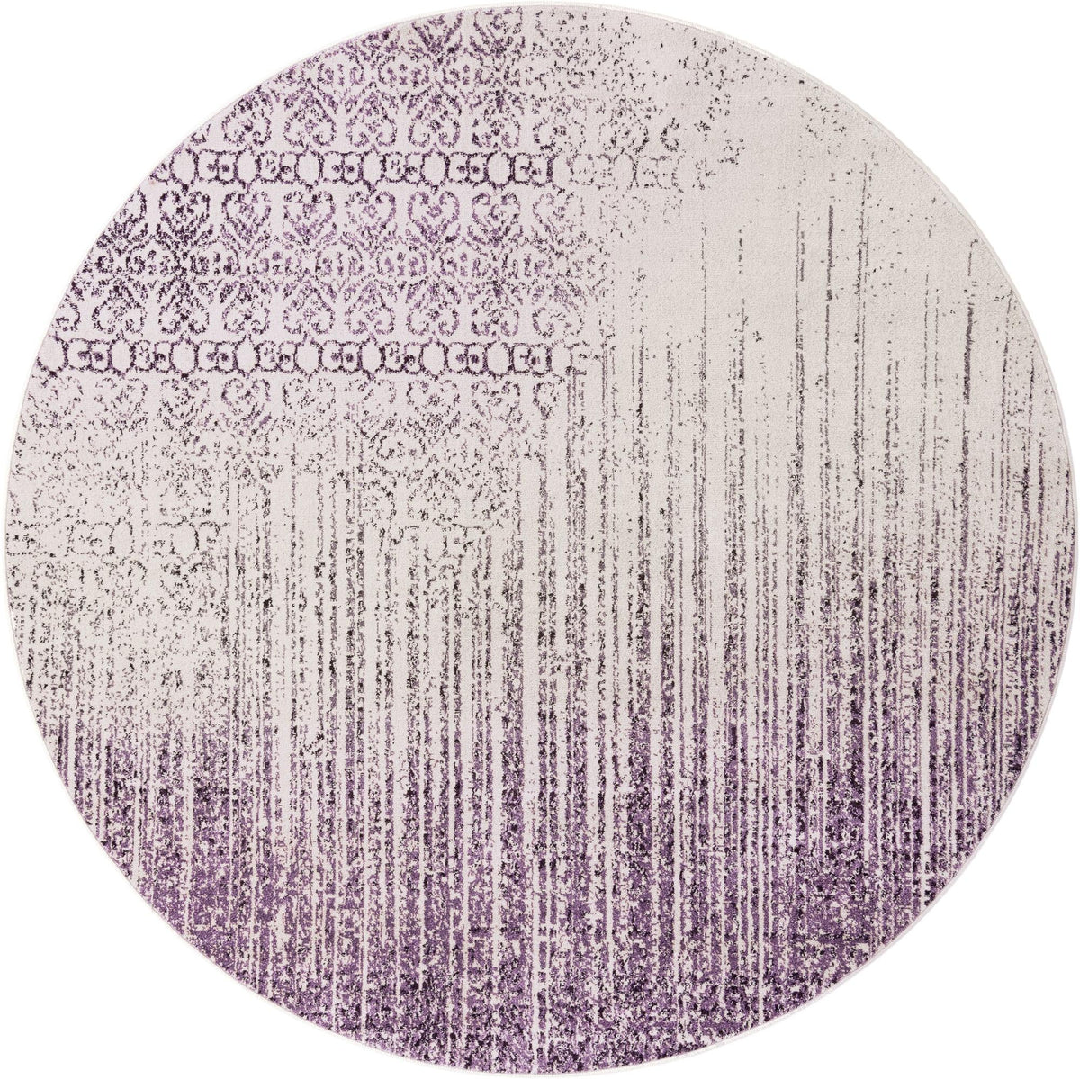 Studio Haven Collection Area Rug -  Workspace Round Purple  lifestyle 83