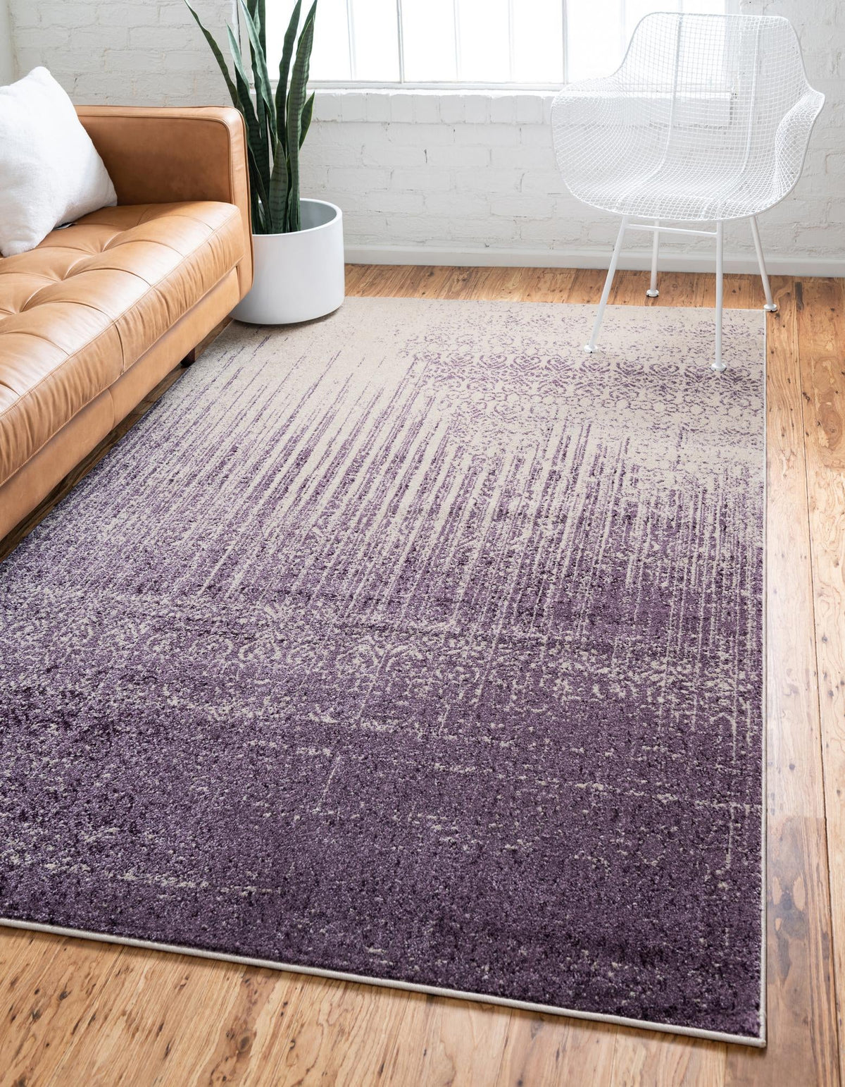 Studio Haven Collection Area Rug -  Workspace Rectangular Purple  lifestyle 43
