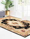 Versailles Elegance Collection Area Rug -  Vincennes Rectangle Black  lifestyle 9
