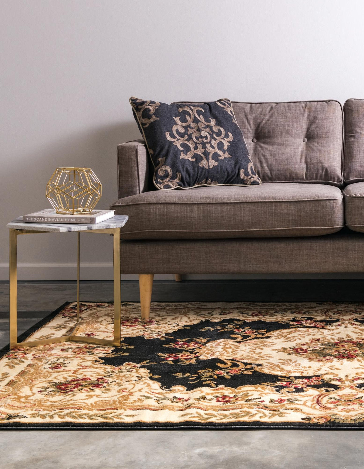 Versailles Elegance Collection Area Rug -  Vincennes Rectangle Black  lifestyle 11