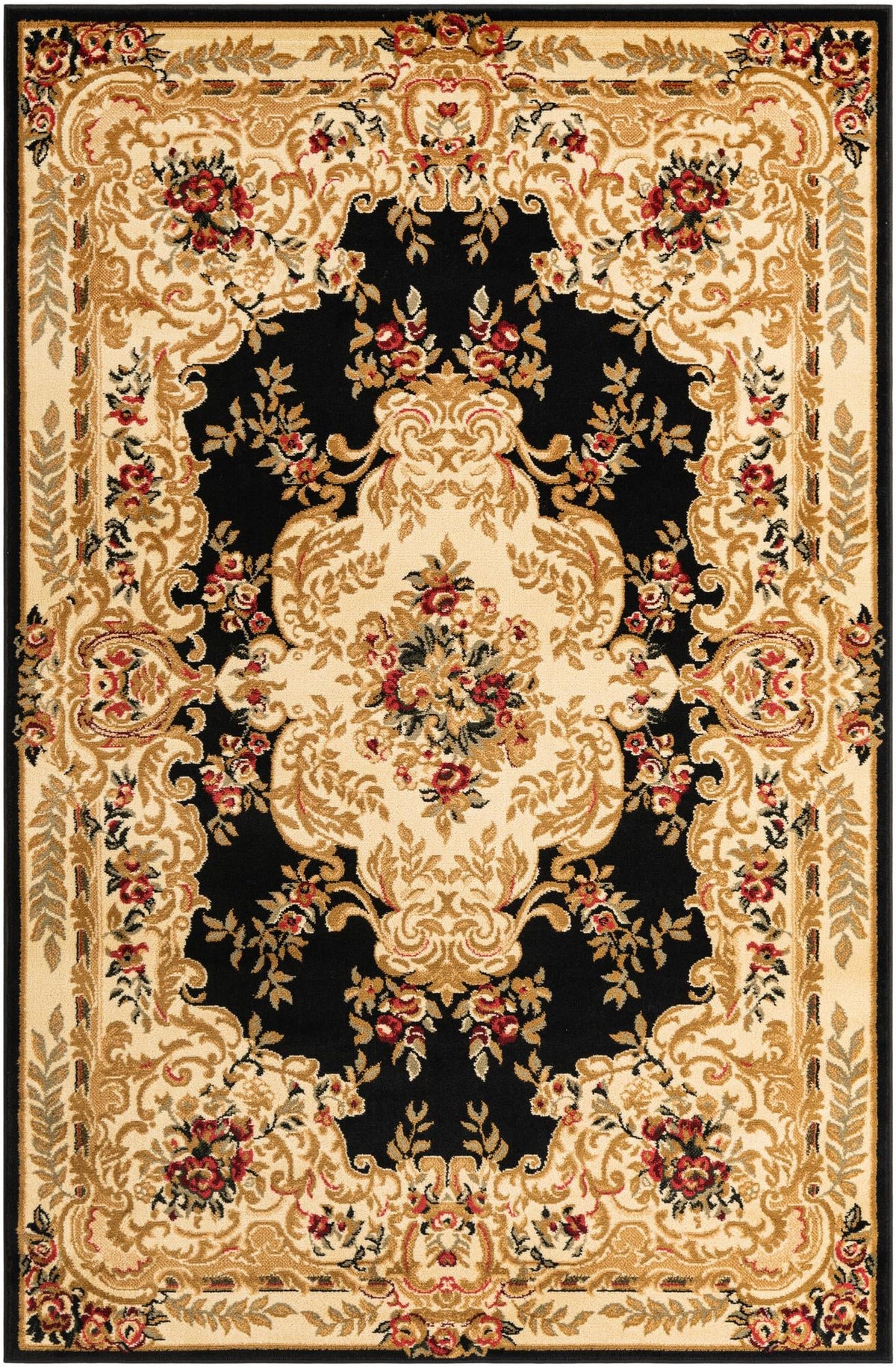 Versailles Elegance Collection Area Rug -  Vincennes Rectangle Black  lifestyle 3