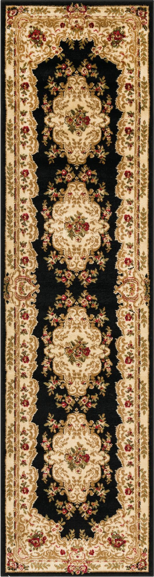 Versailles Elegance Collection Area Rug -  Vincennes Runner Black  lifestyle 37