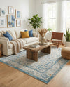 Seville Stripes Collection Area Rug - Cadiz (Light Gray) Rectangle Light Gray  lifestyle 12