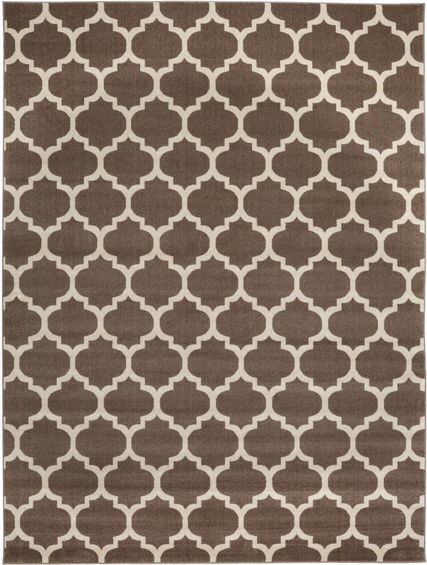 Lattice Gardens Collection Area Rug -  Bloomfield (Brown) Rectangle Brown Main