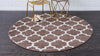 Lattice Gardens Collection Area Rug -  Bloomfield (Brown) Round Brown  lifestyle 25