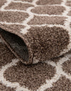Lattice Gardens Collection Area Rug -  Bloomfield (Brown) Round Brown  lifestyle 35