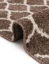 Lattice Gardens Collection Area Rug -  Bloomfield (Brown) Round Brown  lifestyle 70