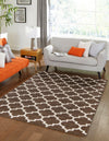 Lattice Gardens Collection Area Rug -  Bloomfield (Brown) Rectangular Brown  lifestyle 24