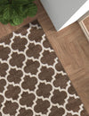 Lattice Gardens Collection Area Rug -  Bloomfield (Brown) Rectangular Brown  lifestyle 55