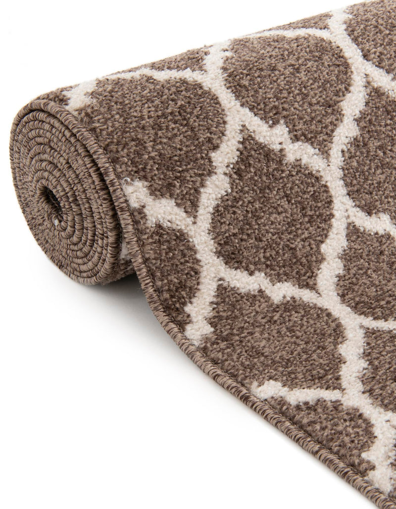 Lattice Gardens Collection Area Rug -  Bloomfield (Brown) Rectangular Brown  lifestyle 73