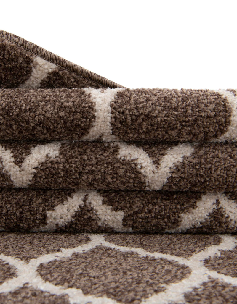 Lattice Gardens Collection Area Rug -  Bloomfield (Brown) Rectangular Brown  lifestyle 80
