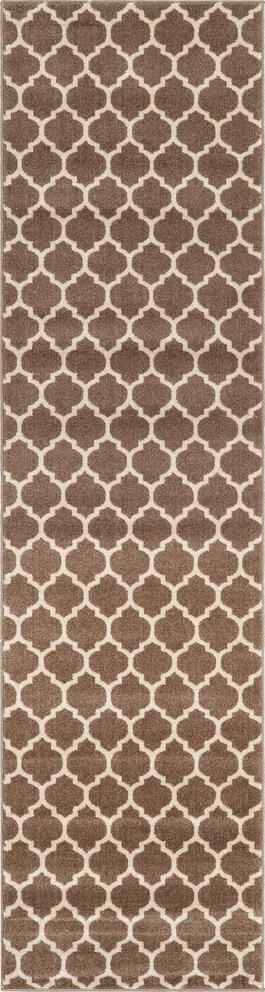 Lattice Gardens Collection Area Rug -  Bloomfield (Brown) Runner Brown  lifestyle 19
