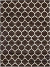 Lattice Gardens Collection Area Rug -  Bloomfield (Chocolate Brown) Rectangle Chocolate Brown Main