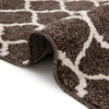 Lattice Gardens Collection Area Rug -  Bloomfield (Chocolate Brown) Round Chocolate Brown  lifestyle 80