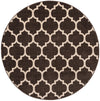 Lattice Gardens Collection Area Rug -  Bloomfield (Chocolate Brown) Round Chocolate Brown  lifestyle 31