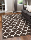 Lattice Gardens Collection Area Rug -  Bloomfield (Chocolate Brown) Rectangle Chocolate Brown  lifestyle 2