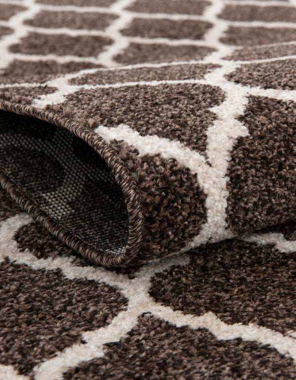 Lattice Gardens Collection Area Rug -  Bloomfield (Chocolate Brown) Rectangle Chocolate Brown  lifestyle 13