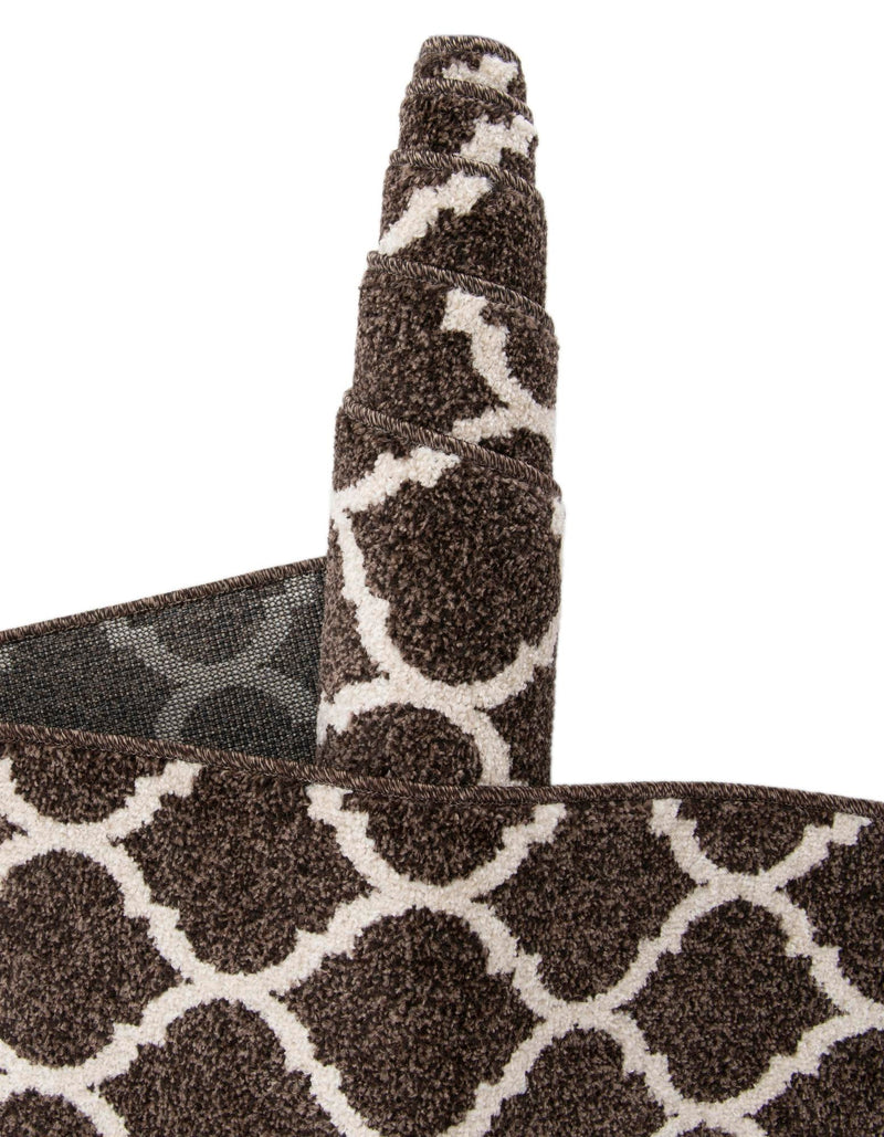 Lattice Gardens Collection Area Rug -  Bloomfield (Chocolate Brown) Rectangle Chocolate Brown  lifestyle 18