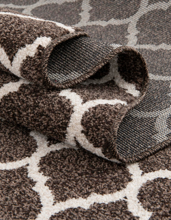 Lattice Gardens Collection Area Rug -  Bloomfield (Chocolate Brown) Rectangle Chocolate Brown  lifestyle 20