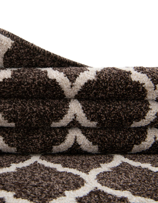Lattice Gardens Collection Area Rug -  Bloomfield (Chocolate Brown) Rectangle Chocolate Brown  lifestyle 21