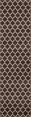 Lattice Gardens Collection Area Rug -  Bloomfield (Chocolate Brown) Runner Chocolate Brown  lifestyle 25