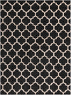 Lattice Gardens Collection Area Rug -  Bloomfield (Black) Rectangle Black Main