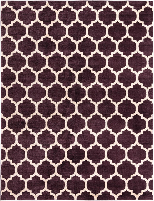 Lattice Gardens Collection Area Rug -  Bloomfield (Purple) Rectangle Purple Main