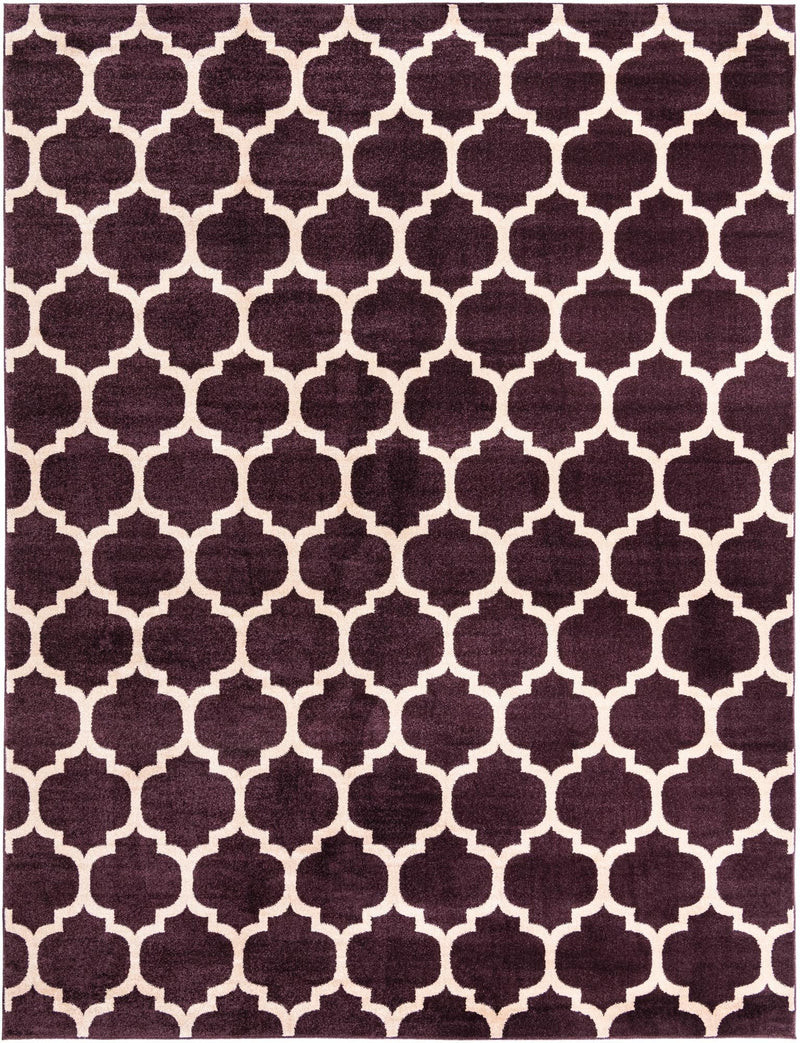 Lattice Gardens Collection Area Rug -  Bloomfield (Purple) Rectangle Purple Main