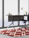 Lattice Gardens Collection Area Rug -  Greenhedge Rectangle Dark Terracotta  lifestyle 10