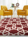Lattice Gardens Collection Area Rug -  Greenhedge Rectangle Dark Terracotta  lifestyle 13